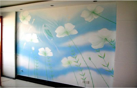 庐江画墙绘怎么画好白云的蓬松感？