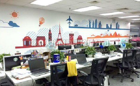 庐江教你设计办公室墙绘的方法。