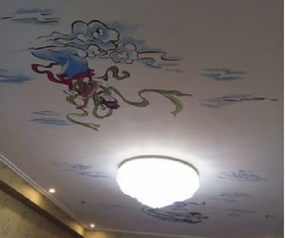 庐江如何快速绘制天花板上的手绘墙？