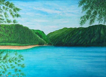 庐江在墙绘中，如何绘画绿水青山？