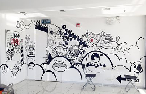 庐江手绘墙并非传统涂鸦。